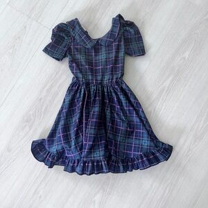 Mod plaid print twirl dress